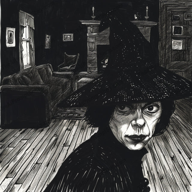 Mystical and Spooky Illustrations AI MidJourney Image Prompt, 9599 — This intriguing artwork showcases a blend of mystical and spooky themes, featuring detailed… — product preview image 4