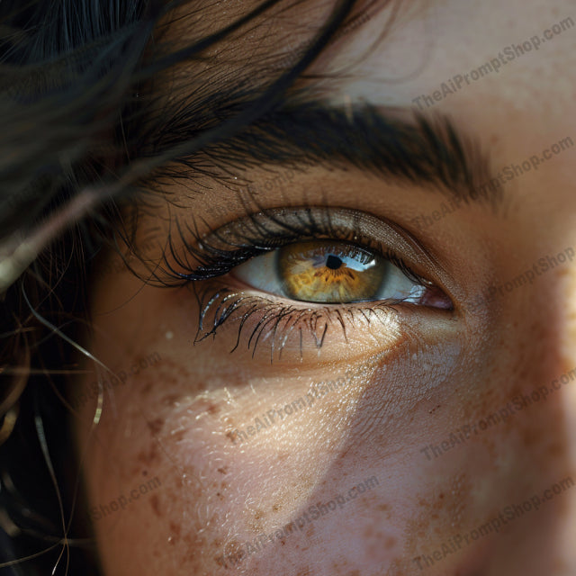 Blue Eye Close-up AI MidJourney Image Prompt, 8247beauty, blue eye, captivating, close-up photography, detailed shot, expressive eye, eye color, eye detail, eye shot, high resolution, human eye, intense gaze, iris, macro photography, natural lighting, portraitmidjourney, sharp focus, skin texture, vivid details