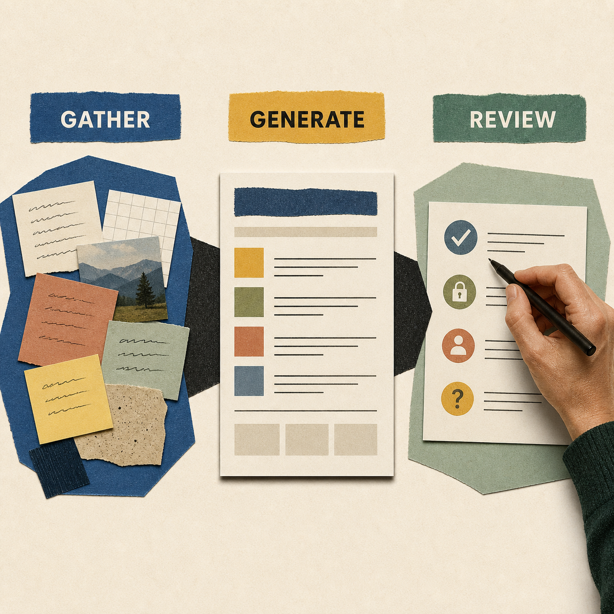 Campaign Brief Generator | AI Prompt Tool illustrated planning method