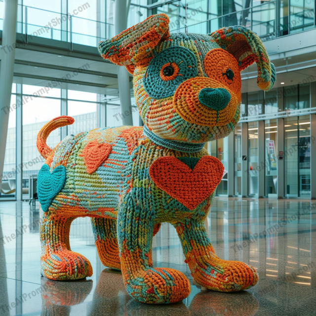 Colorful Crochet Animals in Modern Setting AI MidJourney Image Prompt, 9680 Storybook Illustrations, midjourney, crochet, animal art, handmade, dragon, elephant, giraffe, dog, colorful, whimsical, knitting, yarn art, craft, detailed patterns, modern backdrop, playful, creative, artwork, fiber art, contemporary art, decor, Midjourney, Ai, Ai Image Prompt, Image Prompt, Prompt