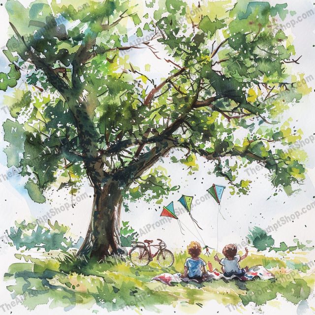Serene Outdoor Moments AI MidJourney Image Prompt, 9341 Landscapes & Paintings, midjourney, watercolor, outdoor, nature, serene, peaceful, couples, friends, cherry blossom, tree shade, bicycles, gardens, relaxing, picnic, flowers, patio, conversation, birds, spring, summer, leisure, Midjourney, Ai, Ai Image Prompt, Image Prompt, Prompt