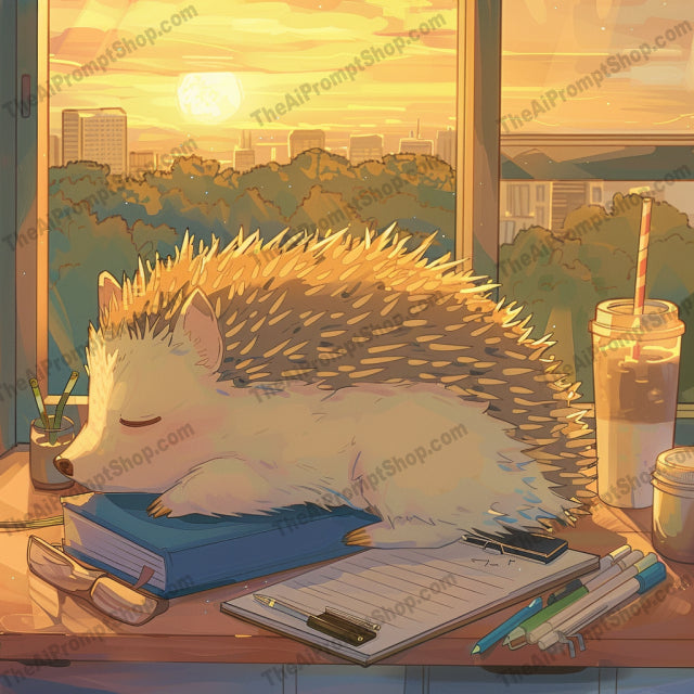 Animals Taking a Nap AI MidJourney Image Prompt, 9467 Anime, midjourney, animals, napping, cozy, serene, indoor, art, peaceful, warmth, dog, fox, hedgehog, rabbit, plants, sunset, artist desk, natural light, calm, sleep, pets, illustration, Midjourney, Ai, Ai Image Prompt, Image Prompt, Prompt