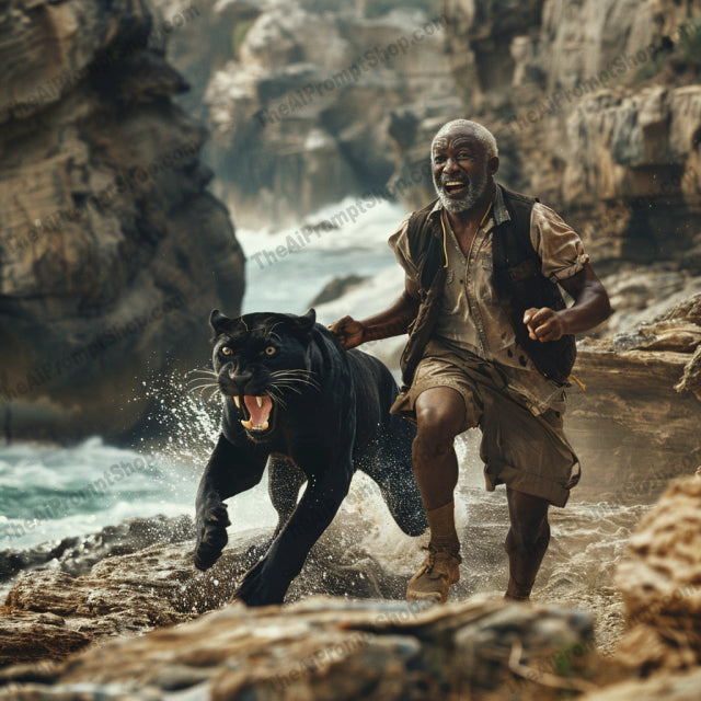 Action-Packed Adventure with Animals AI MidJourney Image Prompt, 9494 Portraits & People, midjourney, adventure, animals, action, thrilling, dynamic, motion, energy, outdoor, wildlife, companionship, running, nature, exploration, desert, forest, river, rocky, man, woman, excitement, Midjourney, Ai, Ai Image Prompt, Image Prompt, Prompt