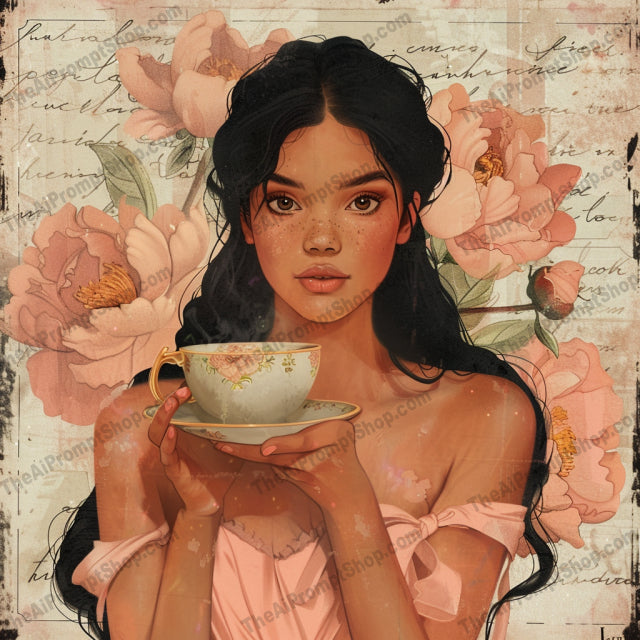 Romantic Vintage Portraits AI MidJourney Image Prompt, 9353 Portraits & People, midjourney, romantic, vintage, portraits, floral, antique, camera, book, teacup, nature, illustration, art, detailed, realistic, feminine, masculine, soft colors, delicate, pastel, elegant, classic, Midjourney, Ai, Ai Image Prompt, Image Prompt, Prompt