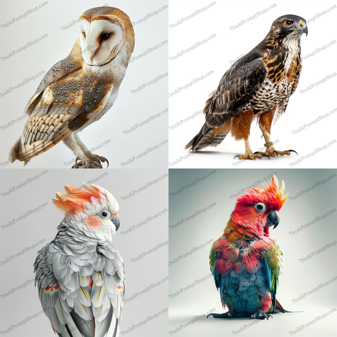 Elegant Bird Portraits AI MidJourney Image Prompt, 8736 Animals, midjourney, bird, portrait, wildlife, nature, feathers, elegant, beauty, vibrant, avian, detailed, close-up, colorful, photorealistic, artistic, majestic, ornithology, birdwatching, fine art, decor, graceful, Midjourney, Ai, Ai Image Prompt, Image Prompt, Prompt