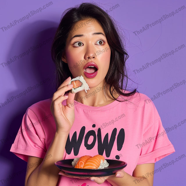 Food Enthusiast Portrait AI MidJourney Image Prompt, 9466 Portraits & People, midjourney, food, portrait, vibrant, colorful, playful, expressive, typography, t-shirts, enjoyment, eating, fun, enthusiasm, delicious, meals, snacks, drinks, chopsticks, juice, sushi, noodles, Midjourney, Ai, Ai Image Prompt, Image Prompt, Prompt
