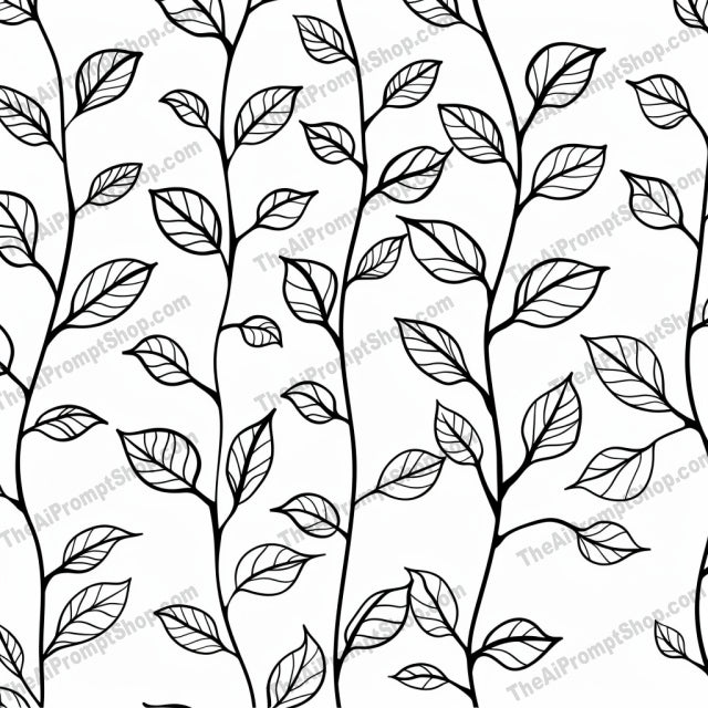 Black and White Pattern Designs AI MidJourney Image Prompt, 8716 Patterns & Wallpapers, midjourney, black and white, illustration, pattern, clouds, leaves, stars, coloring, art, design, abstract, minimalist, nature, sky, botanical, floral, doodle, line art, simple, elegant, decorative, Midjourney, Ai, Ai Image Prompt, Image Prompt, Prompt