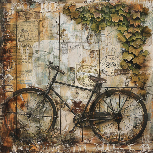 Vintage Collage Art AI MidJourney Image Prompt, 9667 Florals, midjourney, vintage, collage, art, clock, bicycle, seashells, maps, flowers, teapot, nostalgia, eclectic, rustic, antiquated, old-fashioned, charm, timeworn, artwork, mixed media, creative, decoration, Midjourney, Ai, Ai Image Prompt, Image Prompt, Prompt