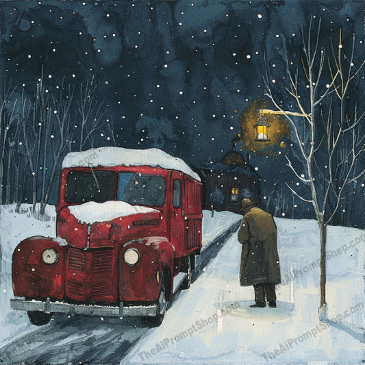 Vintage Noir Scene Illustration AI MidJourney Image Prompt, 8802 Coloring Pages, midjourney, vintage, noir, retro, classic, mid-20th century, illustration, dark tones, mysterious, trench coat, old-fashioned car, street lamps, nostalgia, suspense, urban scene, rainy night, cityscape, shadowy figure, timeless, atmospheric, moody, Midjourney, Ai, Ai Image Prompt, Image Prompt, Prompt