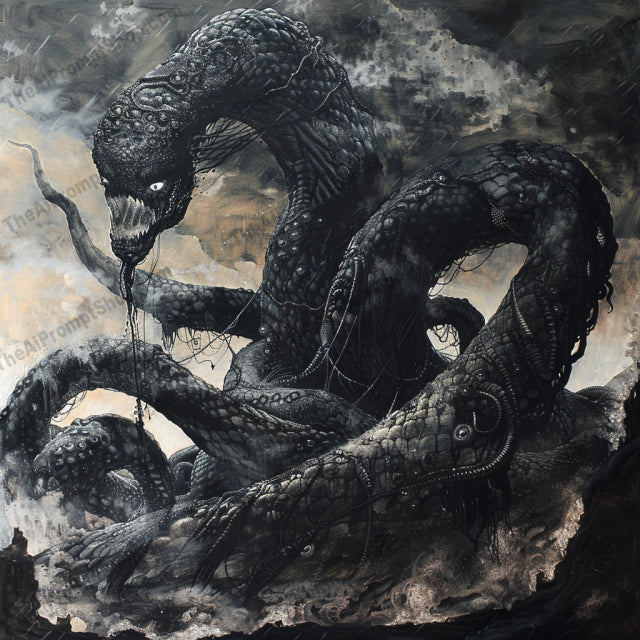 Dark Mythical Creatures AI MidJourney Image Prompt, 8829 Character Art, midjourney, dark, mythical, creatures, horror, atmospheric, eerie, dramatic, intricate, mystique, spine-chilling, intense, compelling, visual, creature design, fantasy, nightmarish, ghostly, haunting, frightening, monstrous, Midjourney, Ai, Ai Image Prompt, Image Prompt, Prompt