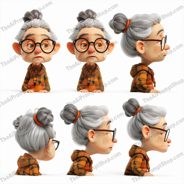 Elderly Character Illustrations AI MidJourney Image Prompt, 8308Ai, Ai Image Prompt, angle, animation, animation character, art, cartoon, character, Character Art, colorful, creative, design, detailed, elderly, expressive, illustration, Image Prompt, inspiration, midjourney, pose, Prompt, senior, storytelling, vintage, wardrobe, whimsical