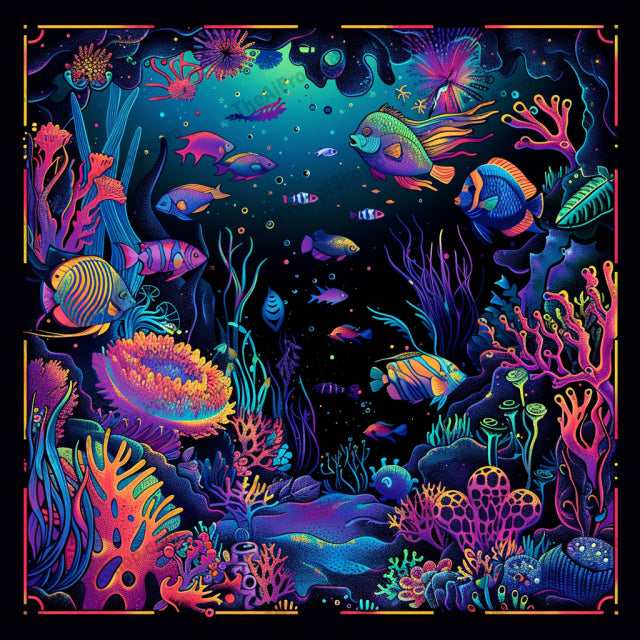 Neon Fantasy Worlds AI MidJourney Image Prompt, 9417 Florals, midjourney, neon, fantasy, colorful, vibrant, futuristic, cityscape, cosmic, space, galaxy, stars, floral, flowers, underwater, aquatic, bright, psychedelic, surreal, imaginative, artistic, dreamlike, Midjourney, Ai, Ai Image Prompt, Image Prompt, Prompt