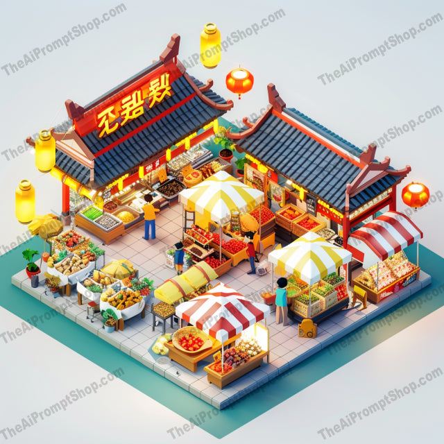 Isometric Scenes Collection AI MidJourney Image Prompt, 9526 Isometrics & Icons, midjourney, isometric, illustration, coral reef, underwater, Asian market, coffee shop, futuristic cityscape, vibrant, detailed, colorful, 3D art, digital art, visual art, creative, scene, miniature world, detailed design, artistic, modern art, isometric art, Midjourney, Ai, Ai Image Prompt, Image Prompt, Prompt
