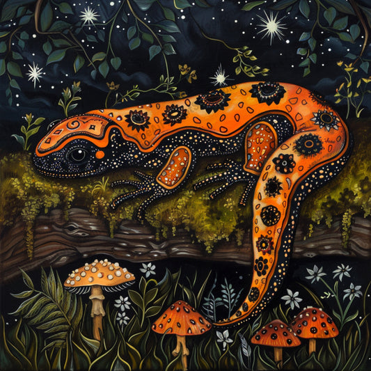 Whimsical Lizard Art AI MidJourney Image Prompt, 9425 Animals, midjourney, whimsical, lizard, colorful, illustration, magical, vibrant, patterns, dreamy, enchanting, art, nature, night, fantasy, animal, decorative, garden, forest, butterflies, flowers, surreal, Midjourney, Ai, Ai Image Prompt, Image Prompt, Prompt