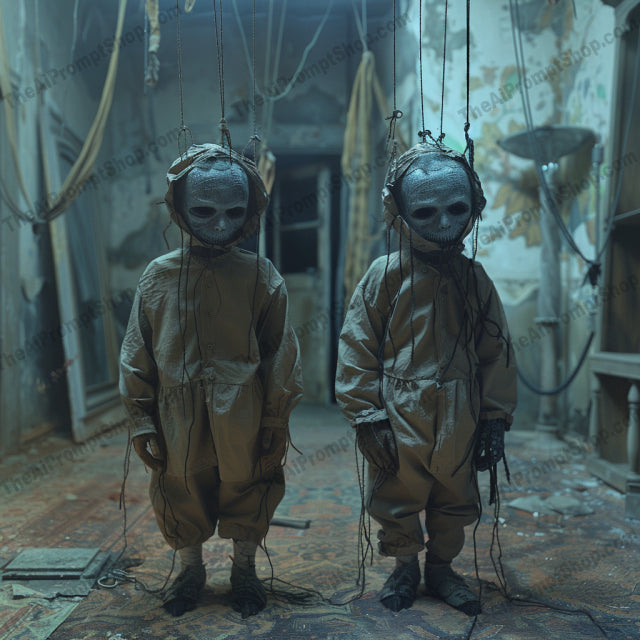 AI MidJourney Image Prompt, Eerie Dollhouse, 4853Abandoned atmosphere, Antique aesthetics, chat gpt, chat gpt prompts, chatgpt, chatgpt prompts, Creepy dolls, Dilapidated elegance, Eerie ambiance, Forgotten playthings, Gothic storytelling, Grunge textures, Haunting portraits, Historic nostalgia, Macabre art, midjourney, Mysterious figures, Scary, Sinister twins, Surreal photography, Time-worn textures, Victorian horror