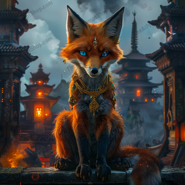 Regal Animals in Fantasy Cityscape AI MidJourney Image Prompt, 8781 Animals, midjourney, fantasy, animals, regal, majestic, cityscape, night, owl, fox, wolf, magical, mystical, royalty, enchantment, artwork, digital art, illustration, whimsical, detailed, scenic, urban fantasy, Midjourney, Ai, Ai Image Prompt, Image Prompt, Prompt