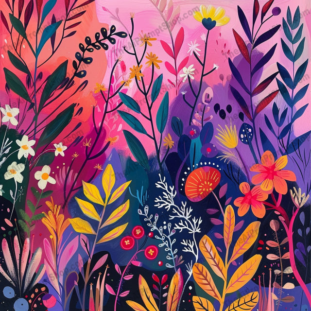 AI MidJourney Image Prompt, Enchanted Garden, 4490Abstract nature scenes, anime, chat gpt, chat gpt prompts, chatgpt, chatgpt prompts, Colorful botanical artwork, Dreamy floral patterns, Enchanted garden art, Fantasy floral illustration, Floral fantasy artwork, Florals, Folk art style, Magical nature design, midjourney, Stylized vegetation illustration, Vibrant flower graphics, Whimsical botany