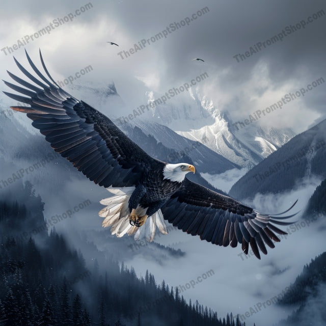 Majestic Wildlife Scene AI MidJourney Image Prompt, 8434Ai, Ai Image Prompt, Animals, artwork, detailed, digital art, eagle, forest, fox, high-definition, Image Prompt, jungle, majestic, midjourney, mist, mountains, mystical, natural habitat, nature, panther, Prompt, realistic, snow, wildlife, wolf