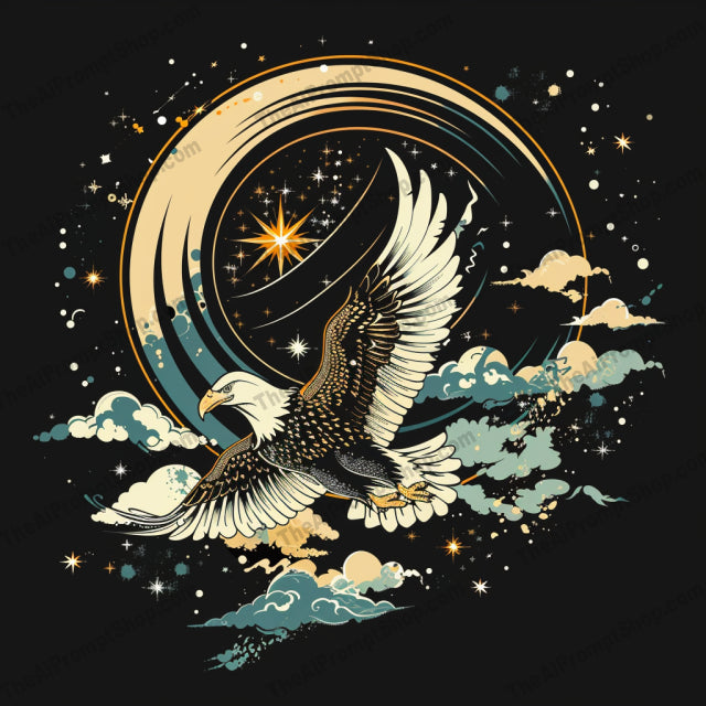Celestial Animal Illustrations AI MidJourney Image Prompt, 8764 Animals, midjourney, celestial, animal, illustration, starry sky, night, dream-like, detailed, ethereal, magical, deep blues, golds, whites, deer, wolf, fox, eagle, nature, moon, stars, forest, fantasy, Midjourney, Ai, Ai Image Prompt, Image Prompt, Prompt
