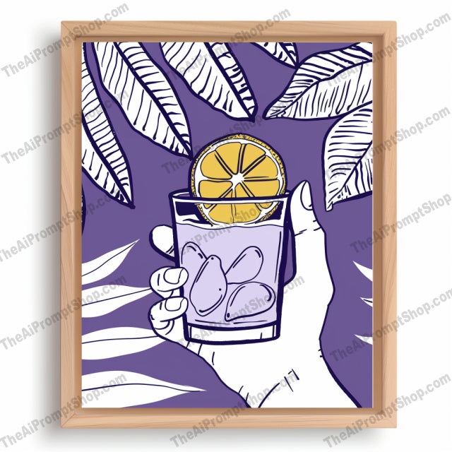 Cheers in Style AI MidJourney Image Prompt, 8019artistic, beer, beverage, botanical, chic, cocktail, coffee, contemporary, decor, drinks, framed art, graphic design, hand-drawn, midjourney, minimalist, modern art, purple, stylish, wall art, wine