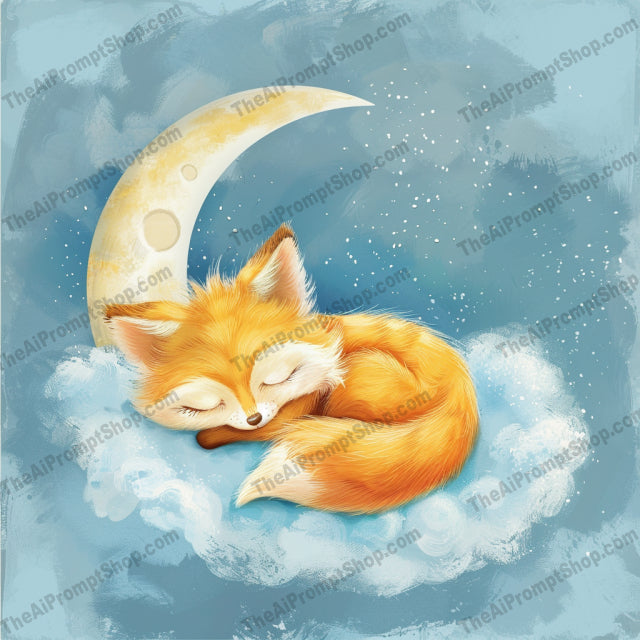 Sleeping Animals on Moon AI MidJourney Image Prompt, 9650 Animals, midjourney, cute, animals, baby animals, sleeping, moon, crescent moon, stars, night sky, dreamy, nursery, children's decor, elephant, fox, koala, panda, whimsical, peaceful, illustration, art, decor, baby room, Midjourney, Ai, Ai Image Prompt, Image Prompt, Prompt