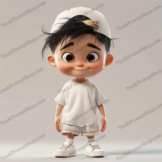 Charming Characters in Casuals AI MidJourney Image Prompt, 8000cartoon characters, casual style, charming, cute, diversity, endearing, expressive, fun., midjourney, minimalistic, modern, playful, soft colors, stylish, trendy, whimsical, youth