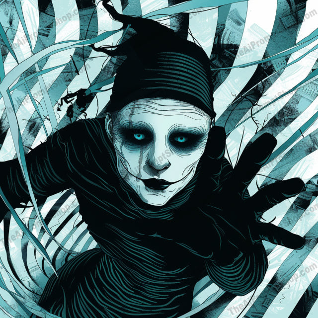 AI MidJourney Image Prompt, Monochrome Masquerade, 4875Bizarre harlequins, Black and white clowns, chat gpt, chat gpt prompts, chatgpt, chatgpt prompts, Clown phobias, Creepy clowns, Dark carnival, Dramatic expressions, Eerie entertainers, Face paint fears, Gothic jesters, Grayscale art, Grotesque mimics, Haunting harlequins, Macabre mimes, midjourney, Monochromatic madness, Scary, Sinister circus, Surreal performers