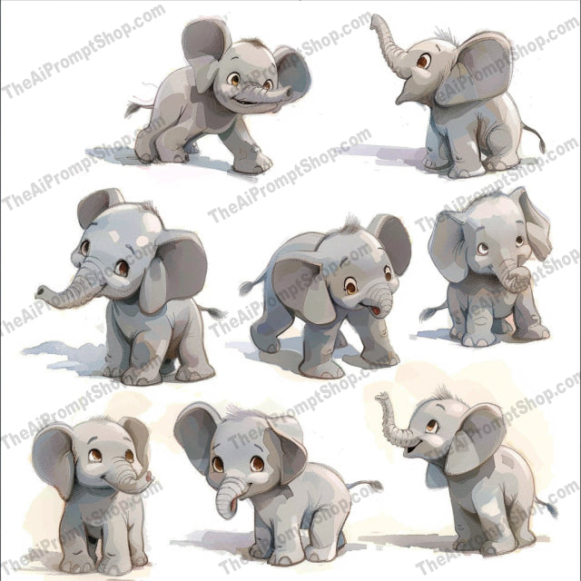 Cute Baby Animals Digital Art AI MidJourney Image Prompt, 8426adorable, Ai, Ai Image Prompt, animal drawings, Animals, artwork, baby animals, cartoon animals, charming, children's illustration, cute animals, cute elephants, digital art, hand-drawn, illustration, Image Prompt, kids art, koalas, lovable art, midjourney, nursery decor, playful animals, Prompt, red pandas, tiger cubs, whimsical art