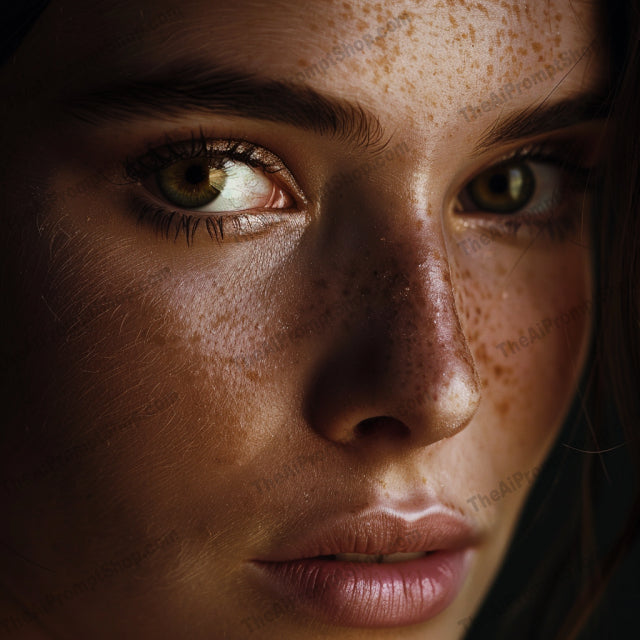 Close-up Portrait Details AI MidJourney Image Prompt, 8307Ai, Ai Image Prompt, artistic, character, close-up, detail, emotional, eye detail, facial expressions, fine lines, high-definition, human face, human features, Image Prompt, intense, intricate, macro photography, midjourney, portrait, Portraits & People, Prompt, realism, realistic, skin texture, visual experience, wrinkles