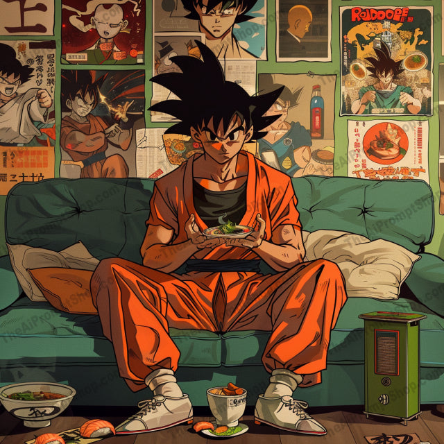 Anime Characters in Living Room AI MidJourney Image Prompt, 9360 Anime, midjourney, anime, anime characters, living room, cozy, detailed, nostalgic, anime culture, posters, figurines, decor, relaxed, snacks, television, video games, collectibles, interior design, home, comfort, recreation, geek culture, Midjourney, Ai, Ai Image Prompt, Image Prompt, Prompt