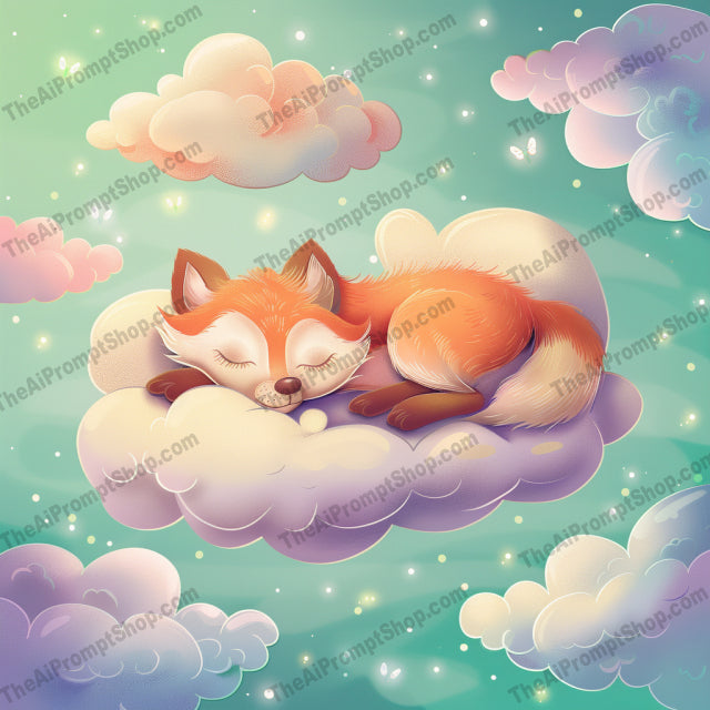 Sleeping Animals on Clouds AI MidJourney Image Prompt, 9646 Animals, midjourney, sleeping animals, cloud, pastel, dreamy, whimsical, adorable, baby animals, elephant, fox, kitten, puppy, serene, fluffy clouds, cute illustration, peaceful, fantasy, soft colors, nursery decor, relaxing, gentle, Midjourney, Ai, Ai Image Prompt, Image Prompt, Prompt