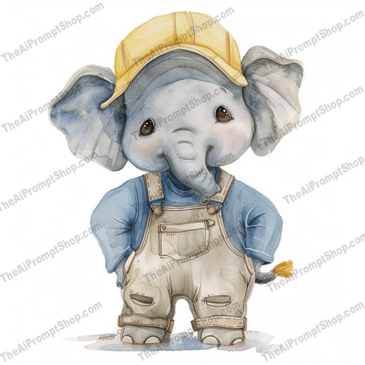 Adorable Animal Illustrations AI MidJourney Image Prompt, 8210animal art, animal characters, animal friends, baby room art, cartoon animalsmidjourney, charming outfits, children's illustration, cute animals, elephant illustration, giraffe illustration, hand-drawn, kids art, lion illustration, nursery decor, playful decor, soft colors, sweet animals, watercolor, whimsical art, zebra illustration