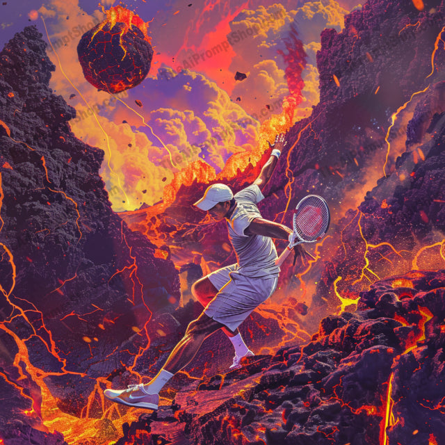 Cosmic Athletes AI MidJourney Image Prompt, 8090action sports, athletic art, bold designs, cosmic athletes, dynamic art, energetic decor, futuristic sports, gymnast art, high-energy artwork, imaginative design, midjourney, modern decor, sci-fi sports, skateboarder art, soccer art, sports illustration, tennis art, vibrant wall art