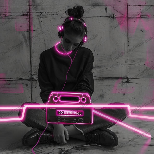 Neon Futuristic Art AI MidJourney Image Prompt, 8842 Character Art, midjourney, futuristic, neon, modern, innovative, monochrome, digital art, contrast, vibrant, tech, technology, abstract, creative, design, colorful, visual art, trendy, stylish, contemporary, unique, edgy, Midjourney, Ai, Ai Image Prompt, Image Prompt, Prompt