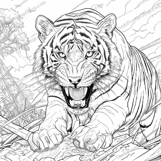 Majestic Animals AI MidJourney Image Prompt, 9642 Coloring Pages, midjourney, tiger, unicorn, phoenix, black and white, illustration, detailed drawing, mythical creatures, fierce tiger, mystical unicorn, majestic phoenix, fine line art, animal illustration, intricate design, wildlife art, mythology, fantasy art, animal sketch, artwork, creative illustration, ink drawing, Midjourney, Ai, Ai Image Prompt, Image Prompt, Prompt