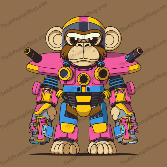 Cyborg Monkeys in Battle Suits AI MidJourney Image Prompt, 8707 Futuristic, midjourney, cyborg, monkey, battle suit, futuristic, robotic, animal, vibrant colors, intense design, creative, playful, fierce, curiosity, futuristic fashion, high-tech, cyberpunk, sci-fi, combat gear, mechanical, advanced technology, hybrid design, Midjourney, Ai, Ai Image Prompt, Image Prompt, Prompt