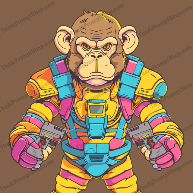 Cyborg Monkeys in Battle Suits AI MidJourney Image Prompt, 8707 Futuristic, midjourney, cyborg, monkey, battle suit, futuristic, robotic, animal, vibrant colors, intense design, creative, playful, fierce, curiosity, futuristic fashion, high-tech, cyberpunk, sci-fi, combat gear, mechanical, advanced technology, hybrid design, Midjourney, Ai, Ai Image Prompt, Image Prompt, Prompt