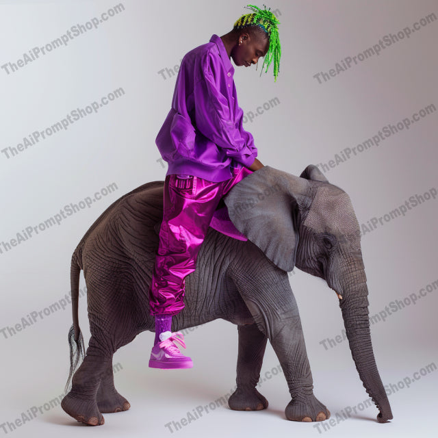 Fashion with Exotic Animals AI MidJourney Image Prompt, 9404 Fashion & Accessories, midjourney, fashion, exotic animals, vibrant colors, avant-garde, wildlife, giraffe, elephant, tiger, lion, neon outfits, high fashion, bold style, unique fashion, fashion photography, animal photography, edgy fashion, style, modeling, fashion poses, wildlife imagery, Midjourney, Ai, Ai Image Prompt, Image Prompt, Prompt