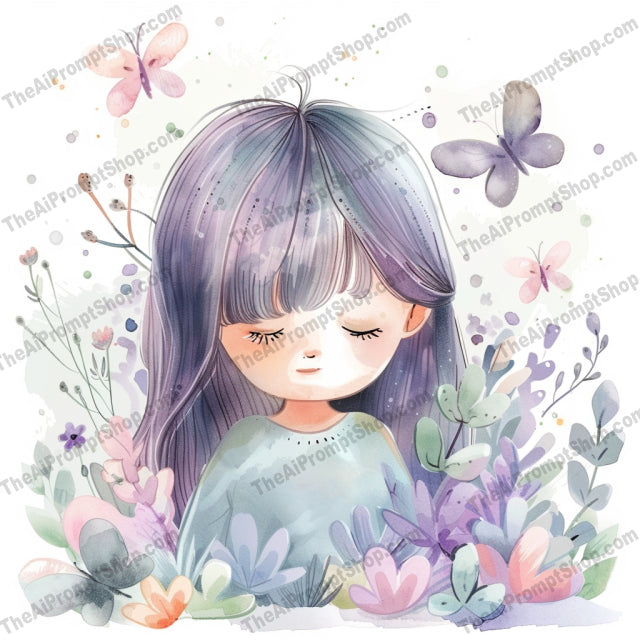 Cute Character Illustrations AI MidJourney Image Prompt, 9442 Storybook Illustrations, midjourney, cute, character, illustration, watercolor, child, animal, rabbit, ghost, fantasy, playful, innocence, storybook, decoration, whimsical, delicate, pastel, animation, cartoon, adorable, sweet, Midjourney, Ai, Ai Image Prompt, Image Prompt, Prompt