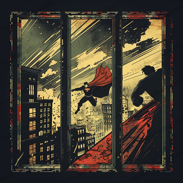 Stylized Noir and Retro Art AI MidJourney Image Prompt, 8427Ai, Ai Image Prompt, alleyway, Animation & Cartoons, car headlights, classic scenes, comic-style, dark cityscape, detective, diner, dramatic illustration, Image Prompt, midjourney, modern touch, mystery, noir, nostalgia, Prompt, rain-soaked streets, rainy night, retro, stylized art, superhero, urban night, vibrant colors, vintage aesthetic