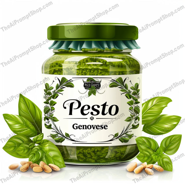 Exquisite Food Packaging AI MidJourney Image Prompt, 9406 Mockups - Products, midjourney, food packaging, gourmet, artisanal, elegant, vibrant, illustration, fresh ingredients, luxurious, detailed imagery, artistic, decorative labels, jars, preserves, pesto, honey, spicy sauce, blueberries, lemons, honeycomb, lavender, peppers, basil, pine nuts, Midjourney, Ai, Ai Image Prompt, Image Prompt, Prompt