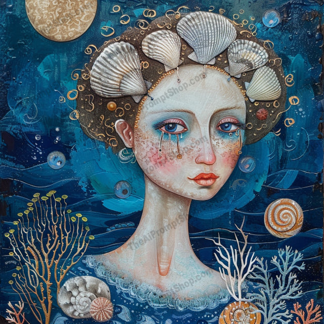 Elements of Nature AI MidJourney Image Prompt, 8009air, artistic, earth, elements, fantasy, fire, folk art, folklore, imaginative, intricate, midjourney, mystical, nature, nature spirits, portrait, surreal, symbolic, water, whimsical