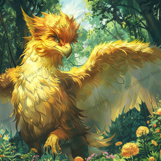 Mythical Creatures in Enchanted Forest AI MidJourney Image Prompt, 8940 Animation & Cartoons, midjourney, mythical, creatures, griffin, dragon, phoenix, unicorn, enchanted, forest, fantasy, legendary, mystical, majestic, art, illustration, lush, flora, verdant, wonder, detailed, beautiful, Midjourney, Ai, Ai Image Prompt, Image Prompt, Prompt