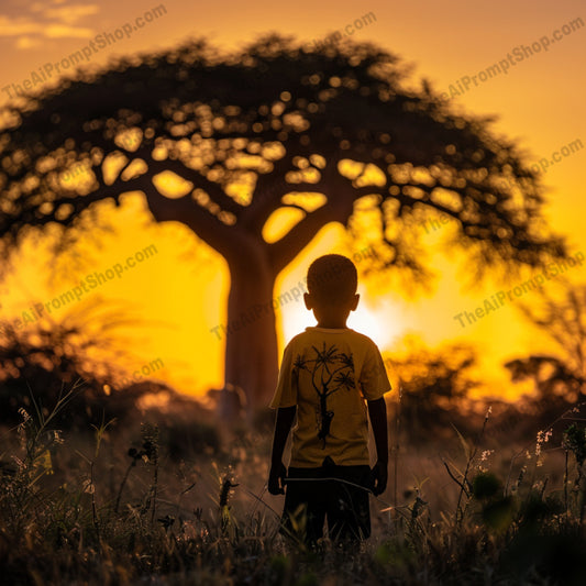 Children in Nature AI MidJourney Image Prompt, 8647Ai, Ai Image Prompt, Animation & Cartoons, backlight, beauty, children, flowers, grassland, Image Prompt, innocence, landscape, meditation, midjourney, mindfulness, nature, outdoors, peaceful, Prompt, reflection, scenery, serene, silhouette, solitude, sunset, tranquility, wildlife