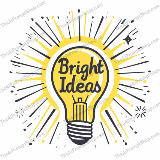Inspirational Lightbulb Quotes AI MidJourney Image Prompt, 9094 Logos, midjourney, lightbulb, quotes, motivational, inspirational, creative, bright, ideas, think big, inspire, spark, artistic, modern, yellow, black, doodle, hand-drawn, dynamic, splash, rays, design, Midjourney, Ai, Ai Image Prompt, Image Prompt, Prompt