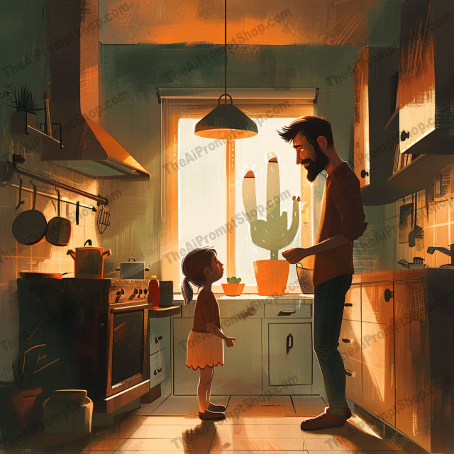AI MidJourney Image Prompt, Culinary Bonds Series, 4950chat gpt, chat gpt prompts, chatgpt, chatgpt prompts, Family cooking time, Flavorful memories, Generational recipes, Heirloom traditions, Homely ambiance, Intimate home life, Kitchen stories, midjourney, Preparation of meals, Rustic kitchen charm, Storybook Illustrations, Warm culinary moments