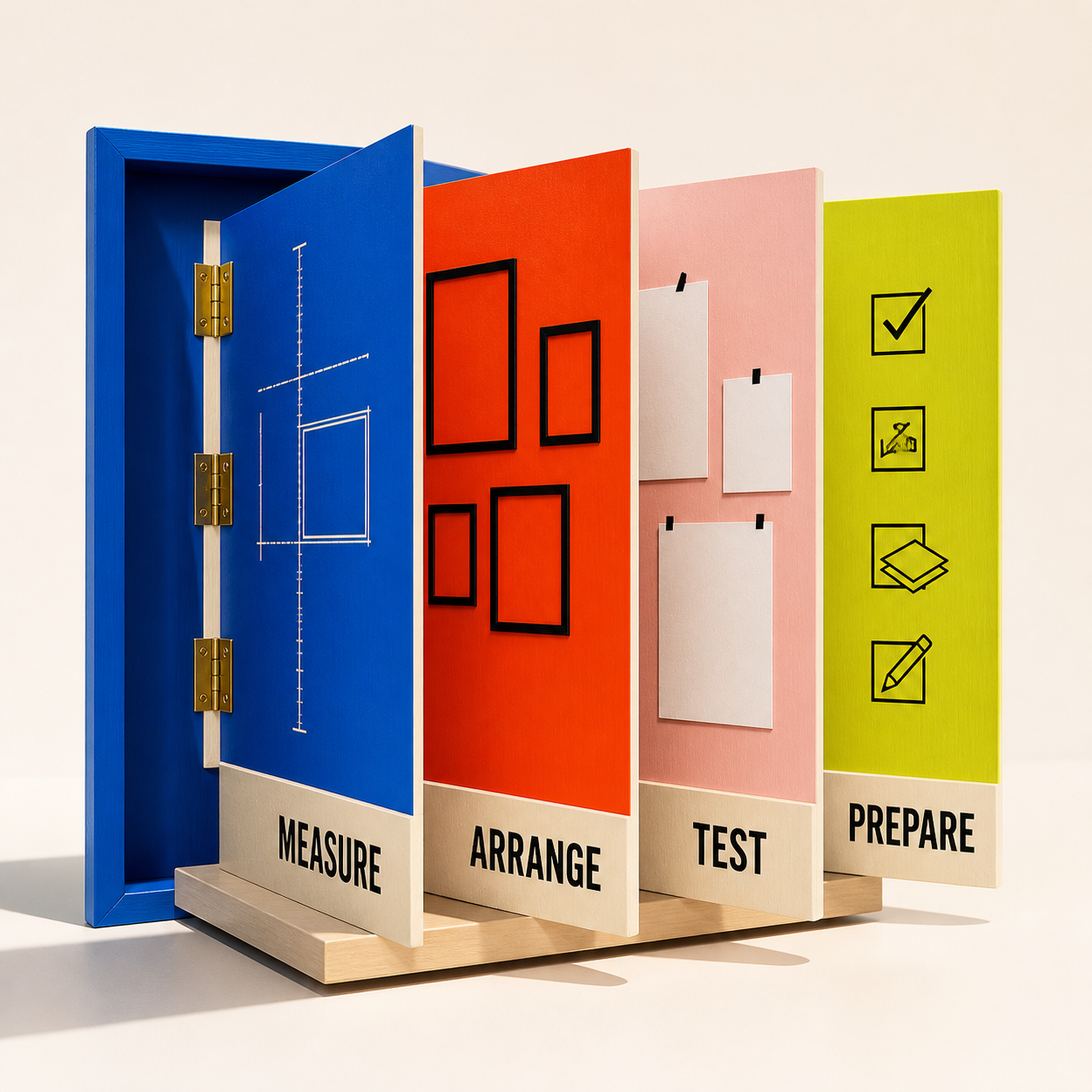 Gallery Wall & Home Décor Project Planner illustrated planning method