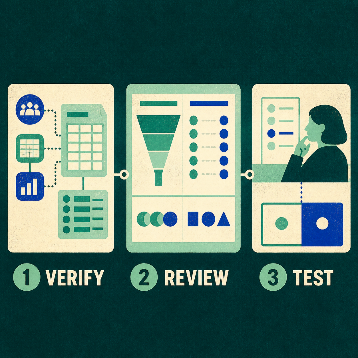 Marketing Metrics Review | AI Workflow Toolkit illustrated planning method