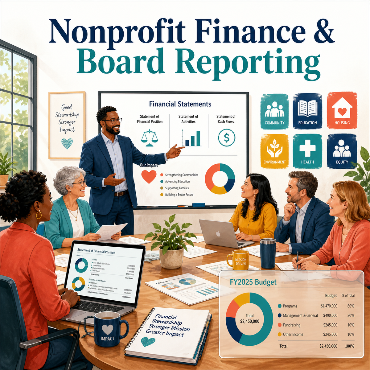 nonprofit finance board reporting workbook product image 1