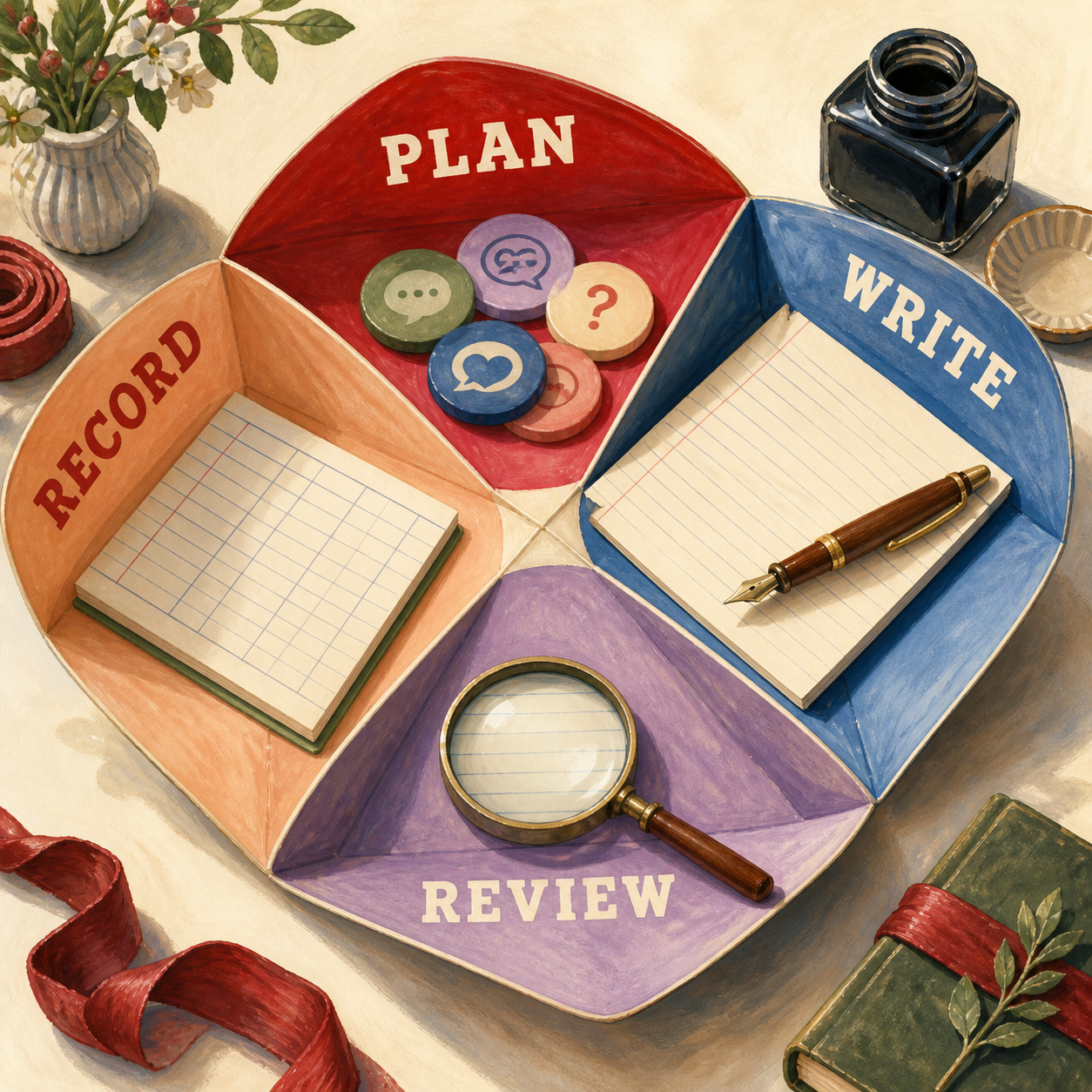 Pen-Pal & Meaningful Letter-Writing Kit illustrated planning method